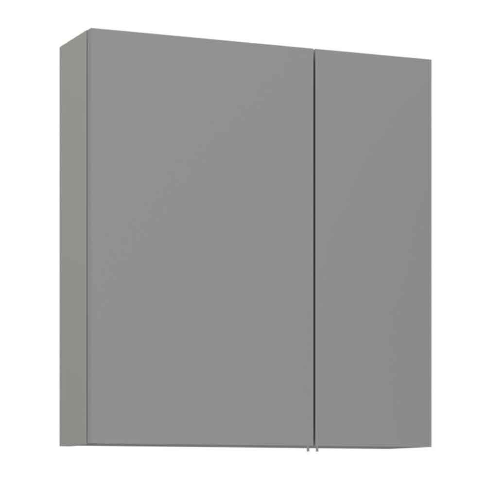 Bari Small Wooden Wall Mounted Mirror Cabinet with 2 Doors in Cashmere