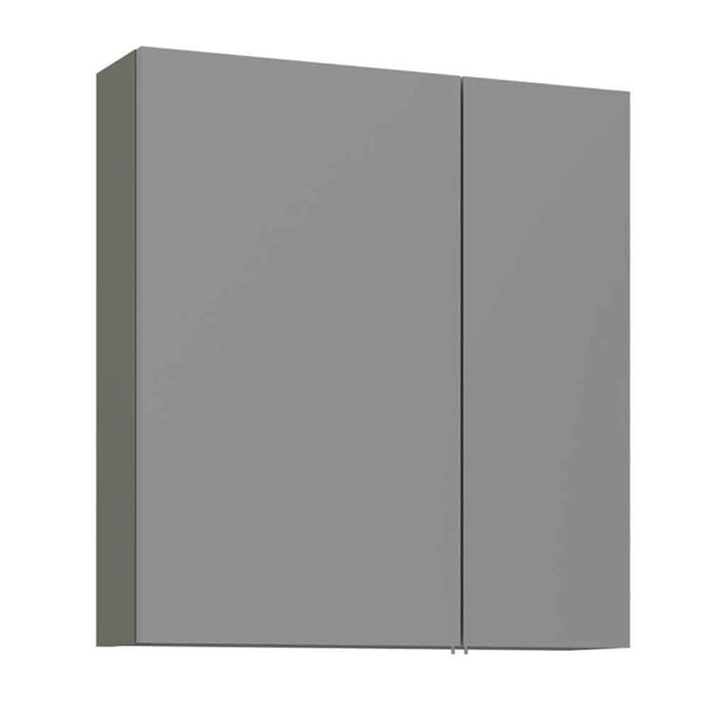 Bari Small Wooden Wall Mounted Mirror Cabinet with 2 Doors in Green