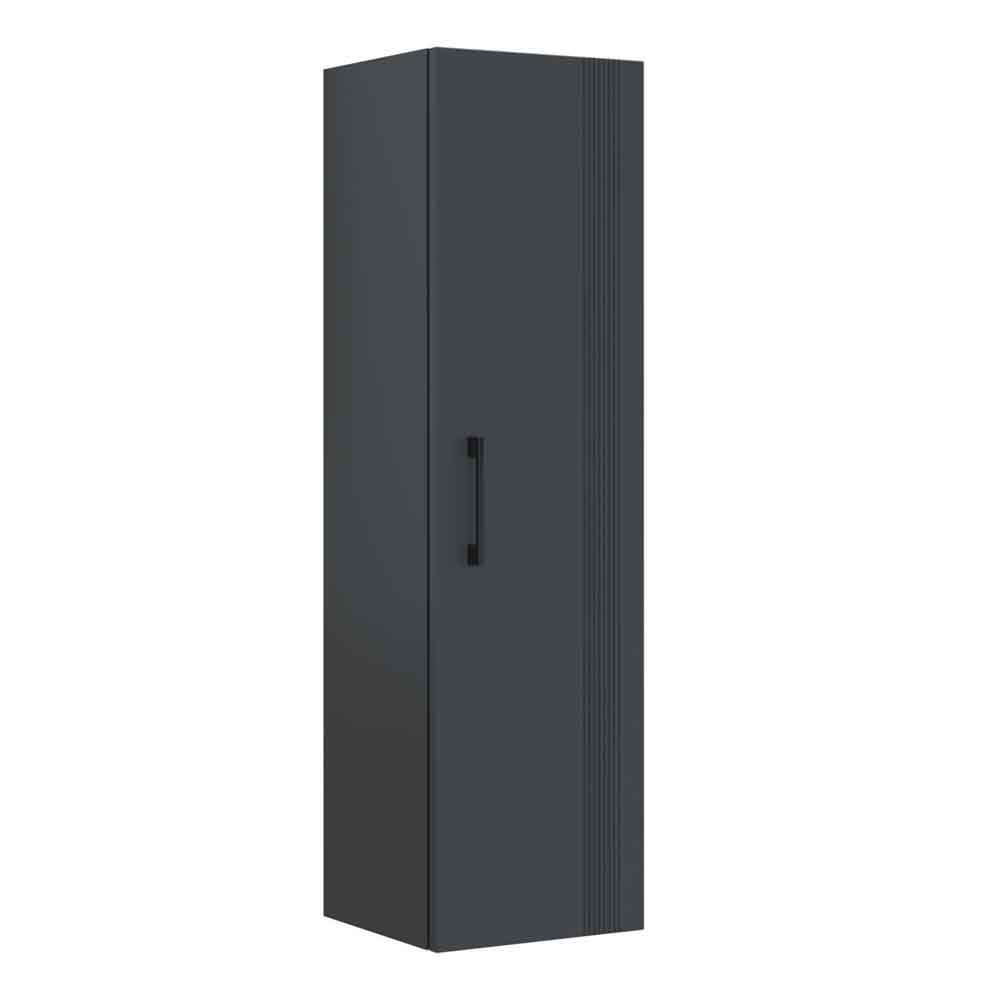 Bari Tall Wooden Bathroom Storage Cabinet in Anthracite