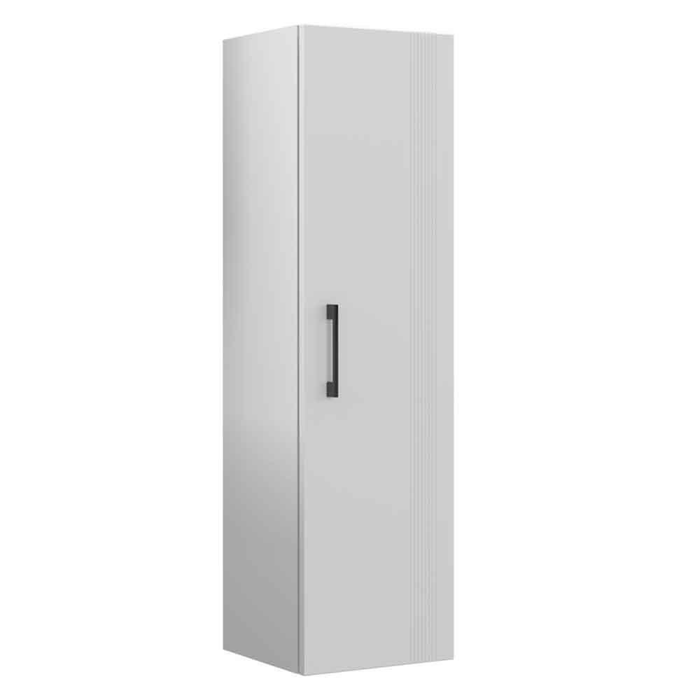 Bari Tall Wooden Bathroom Storage Cabinet in White