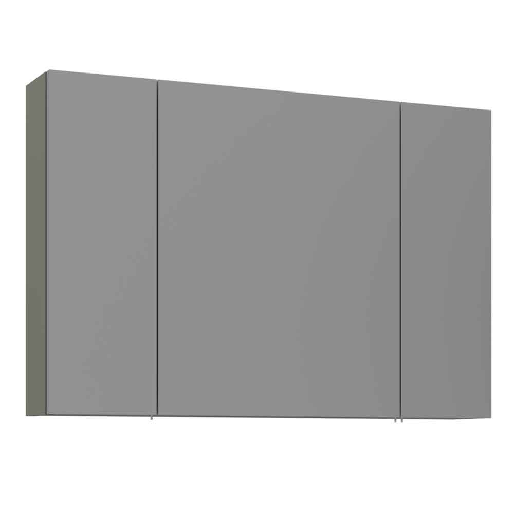 Bari Wooden Wall Mounted Bathroom Mirror Cabinet with 3 Doors in Green