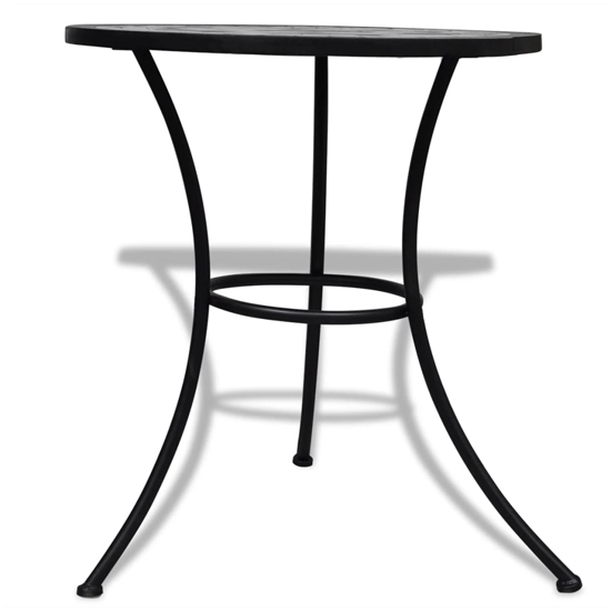 Barkla Mosaic Bistro Table In Black And White_2