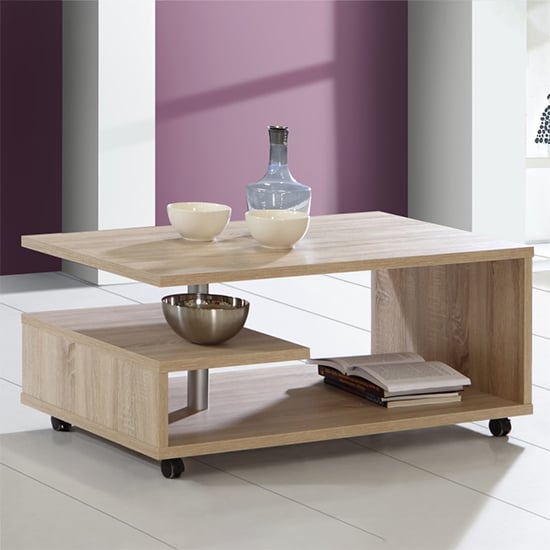 Read more about Barletta wooden g-shape coffee table in sonoma oak