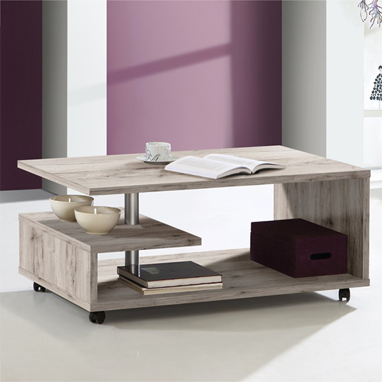 Read more about Barletta wooden g-shape coffee table in sand oak