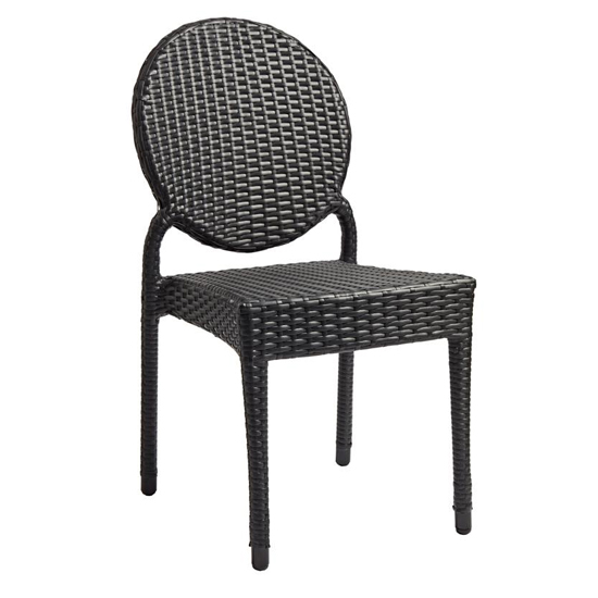 Read more about Barnes outdoor stackable dining chair in black weave