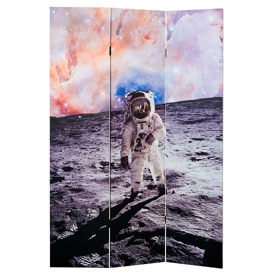 Photo of Barnt space man double sided print design room divider