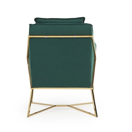 Larne Velvet Accent Chair In Green With Brass Frame_2