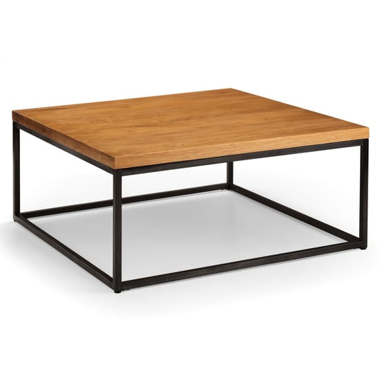 Photo of Barras square wooden coffee table in oak