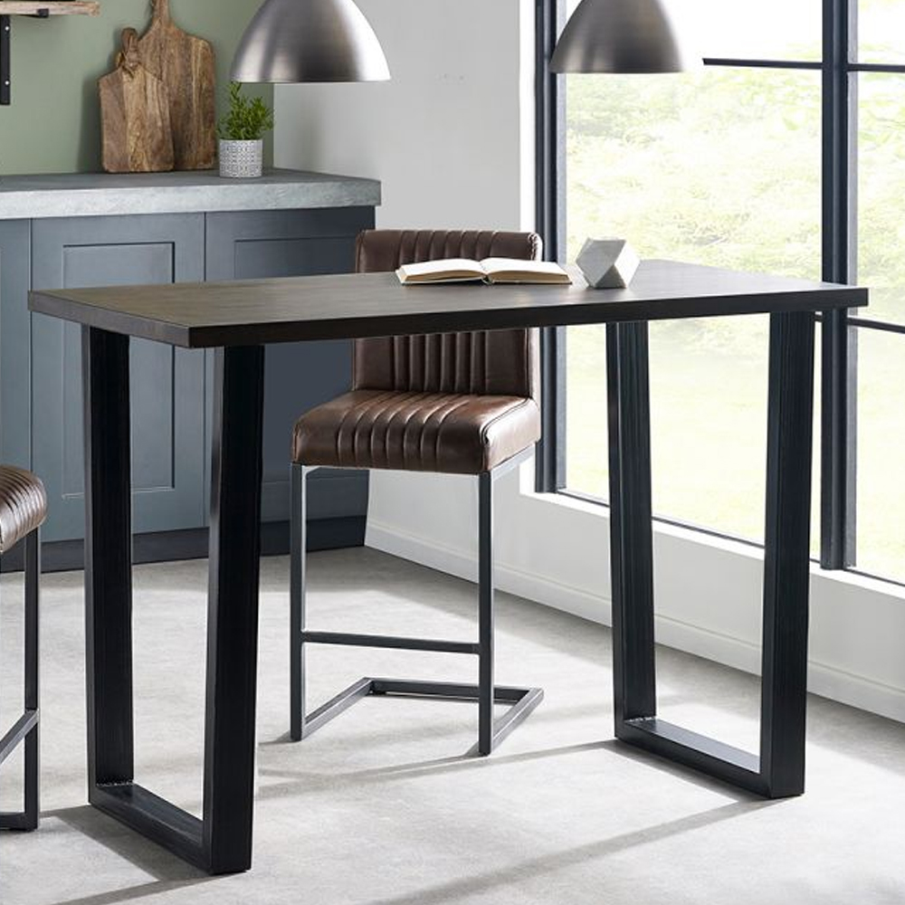 Read more about Barras wooden bar table rectangular in dark oak