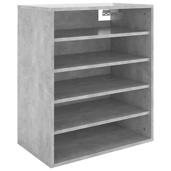 Barrera Shoe Storage Rack With 5 Shelves In Concrete Effect