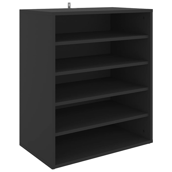 Barrera Wooden Shoe Storage Rack With 5 Shelves In Black