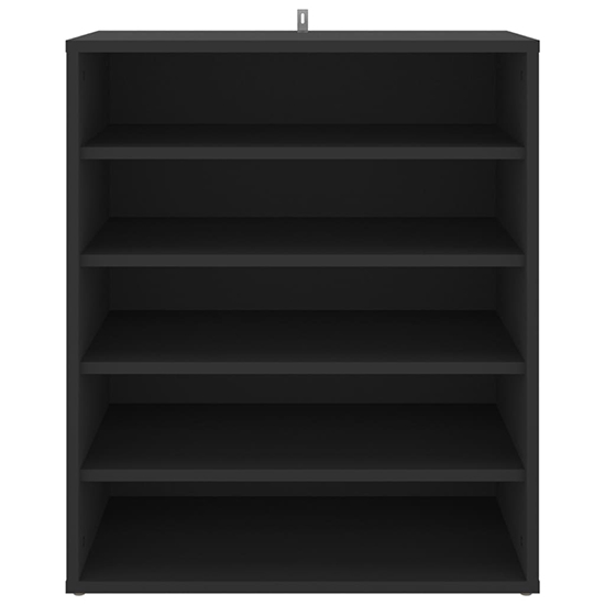 Barrera Wooden Shoe Storage Rack With 5 Shelves In Black