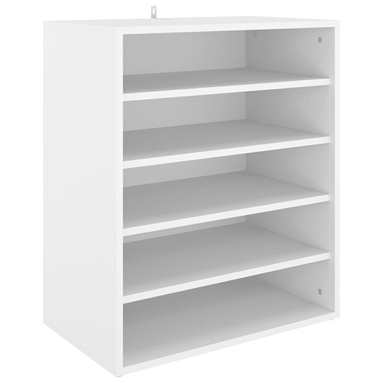 Barrera Wooden Shoe Storage Rack With 5 Shelves In White