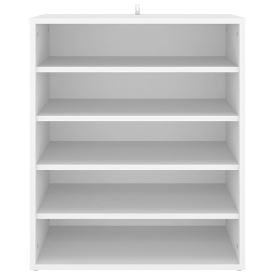 Barrera Wooden Shoe Storage Rack With 5 Shelves In White