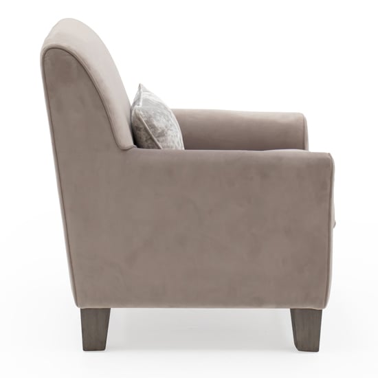 Barresi Fabric Accent Chair In Taupe With Wooden Legs_3