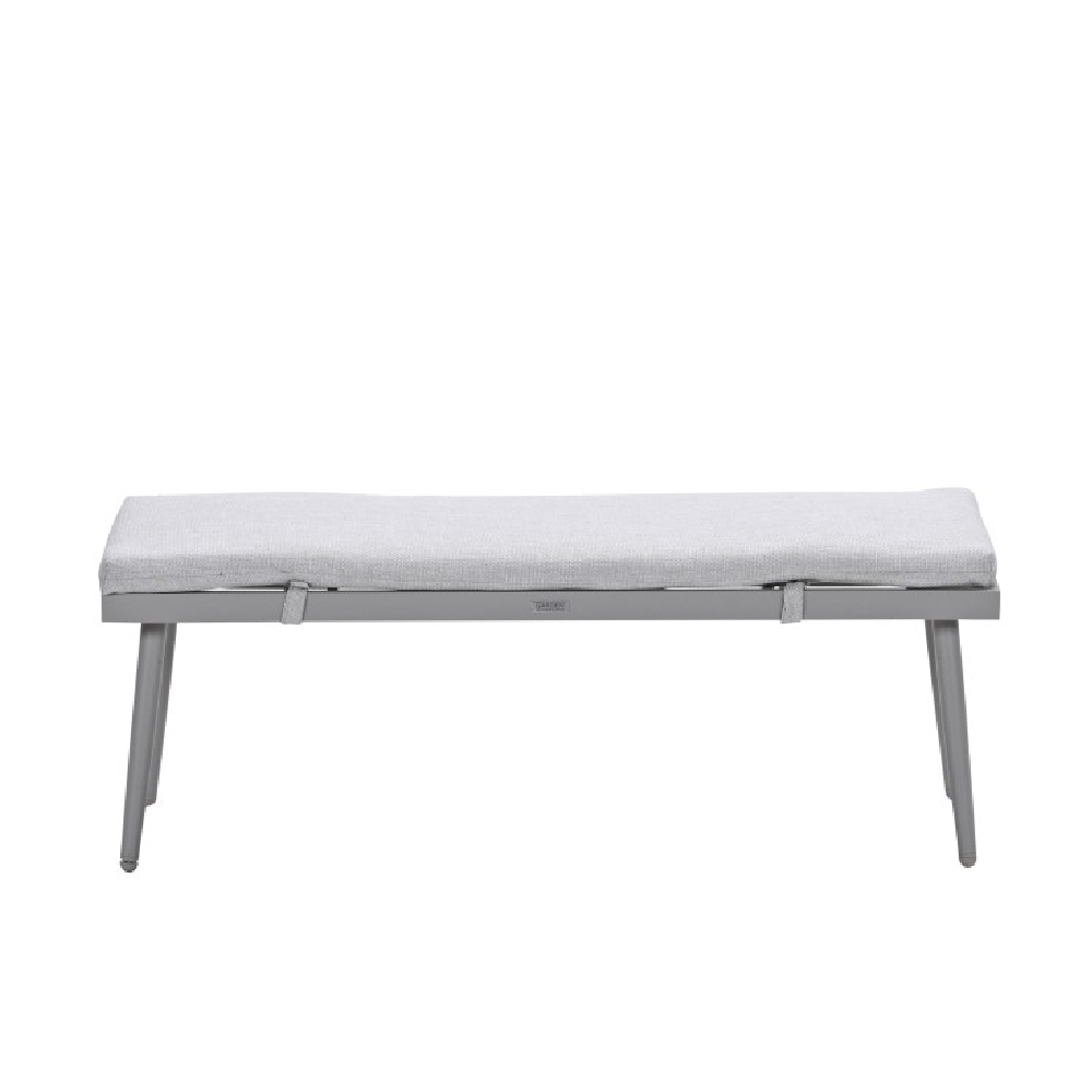 Barrie Aluminium Garden Seating Bench With Cushion In Taupe