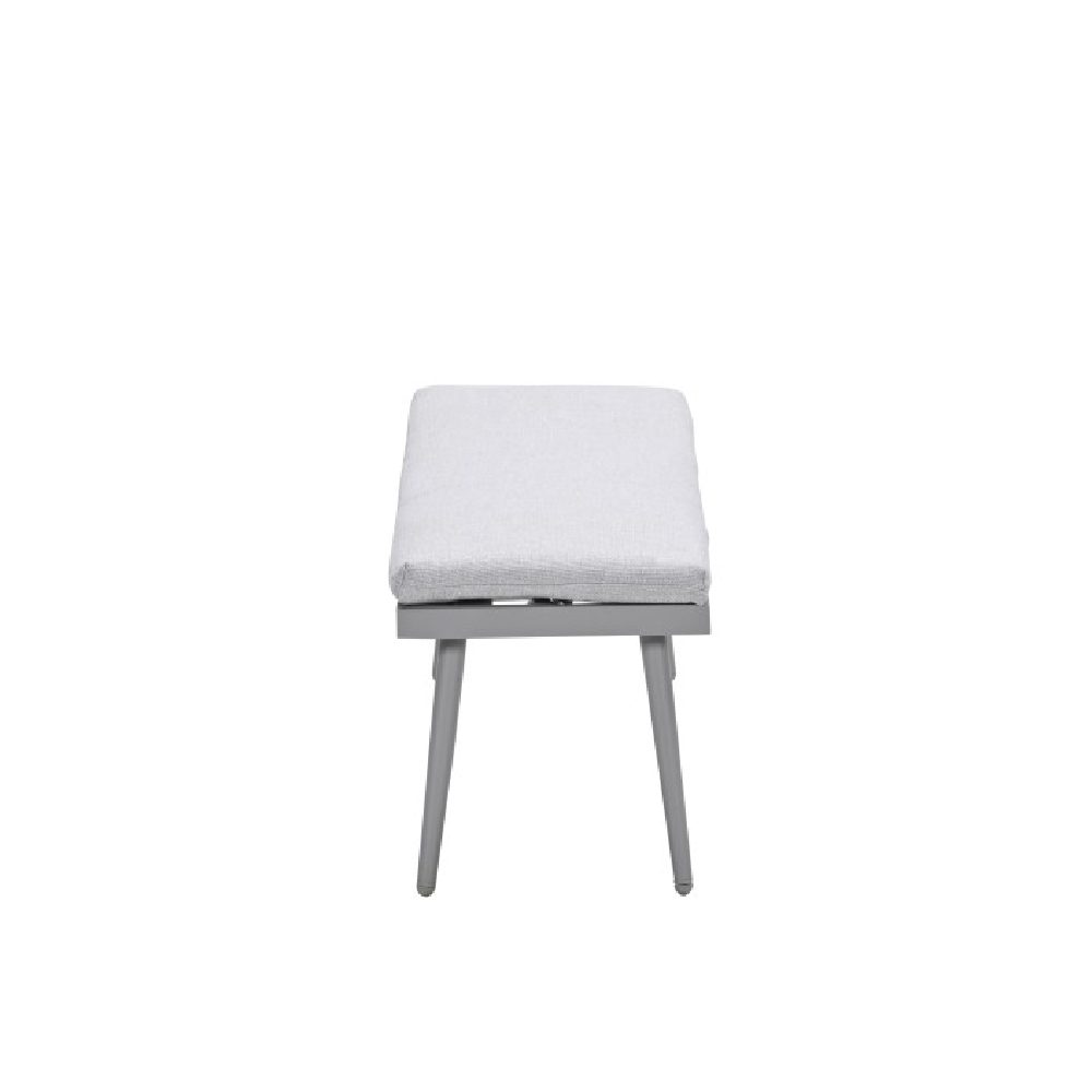 Barrie Aluminium Garden Seating Bench With Cushion In Taupe