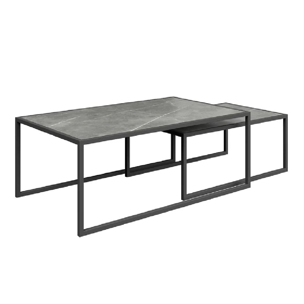 Read more about Barrie ceramic nesting coffee tables in matte grey
