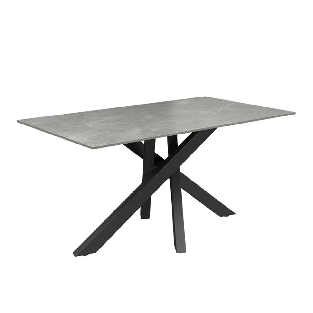 Read more about Barrie ceramic rectangular dining table in matte grey