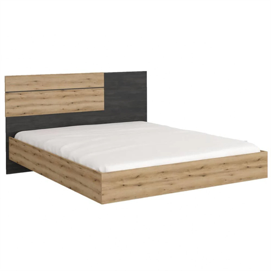 Barrie Wooden King Size Bed In Artisan Oak