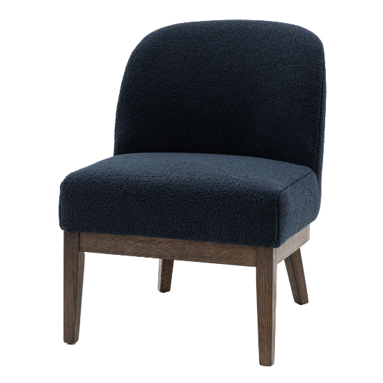 Barrie Polyester Fabric Bedroom Chair In Blue