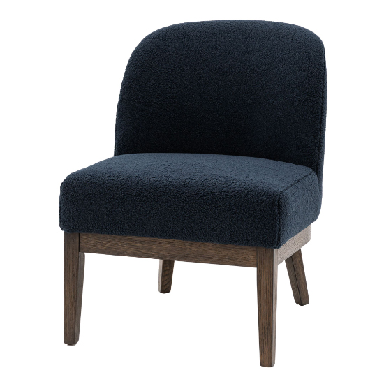 Read more about Barrie fabric bedroom chair with oak leg in blue