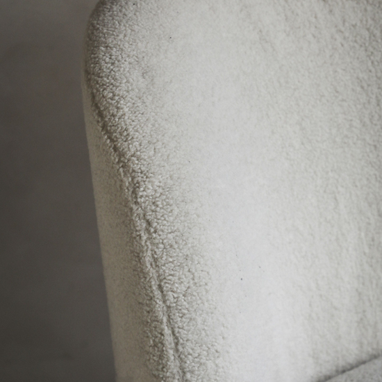 Barrie Fabric Bedroom Chair With Oak Leg In Vanilla
