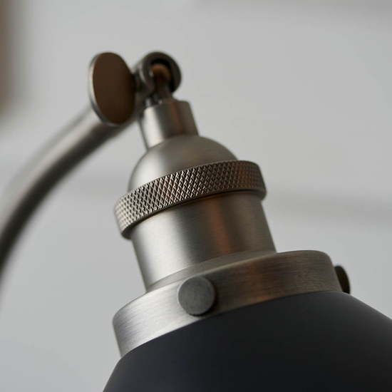 Barrie Rolled Edge Metal Shade Task Table Lamp In Matt Black_3