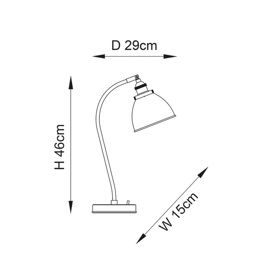 Barrie Rolled Edge Metal Shade Task Table Lamp In Matt Black_9