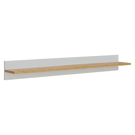 Read more about Barrie wooden wall shelf in matt grey