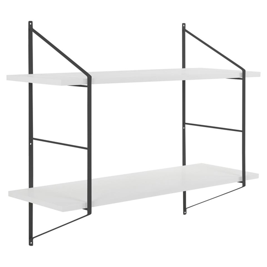 Andreas Wall Mounted Shelving Unit In White Furniture in Fashion