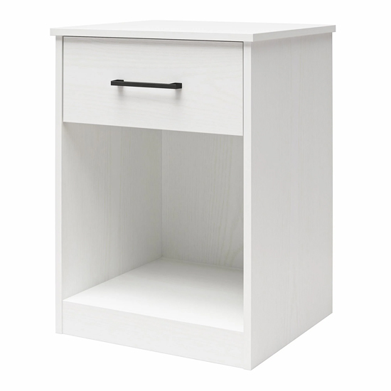Barrie Wooden Bedside Cabinet With 1 Drawer In White
