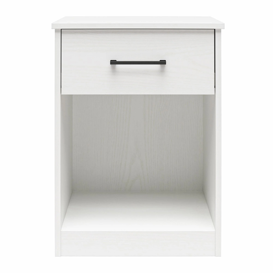 Barrie Wooden Bedside Cabinet With 1 Drawer In White