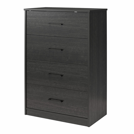 Barrie Wooden Chest Of 4 Drawers In Black Oak