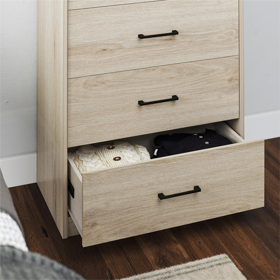 Barrie Wooden Chest Of 4 Drawers In Light Oak