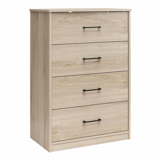 Barrie Wooden Chest Of 4 Drawers In Light Oak
