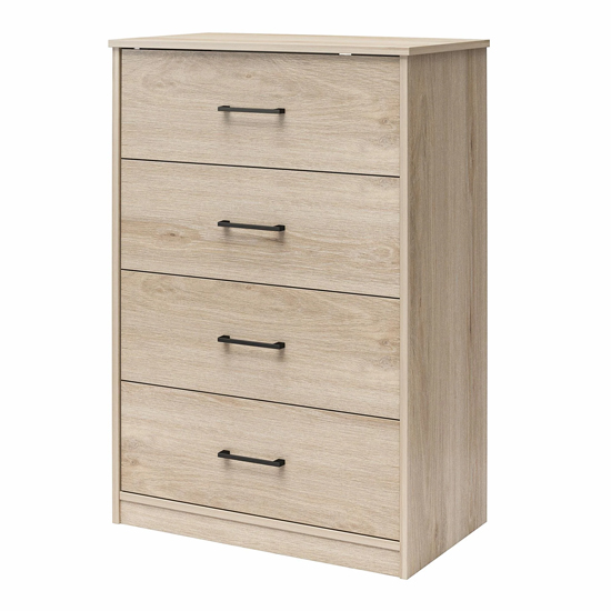 Barrie Wooden Chest Of 4 Drawers In Light Oak
