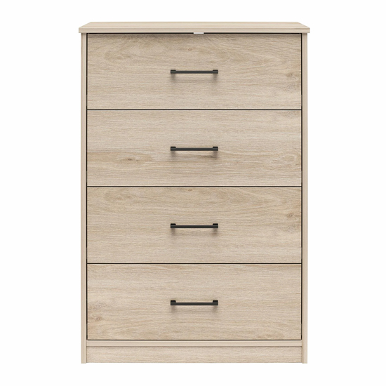 Barrie Wooden Chest Of 4 Drawers In Light Oak