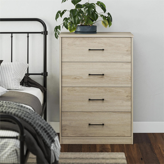Read more about Barrie wooden chest of 4 drawers in light oak
