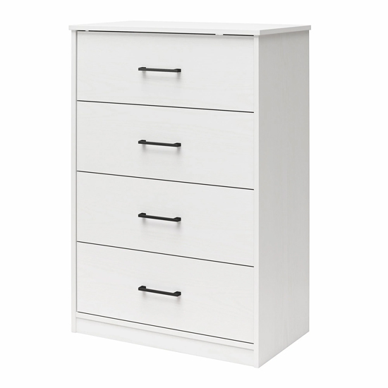 Barrie Wooden Chest Of 4 Drawers In White