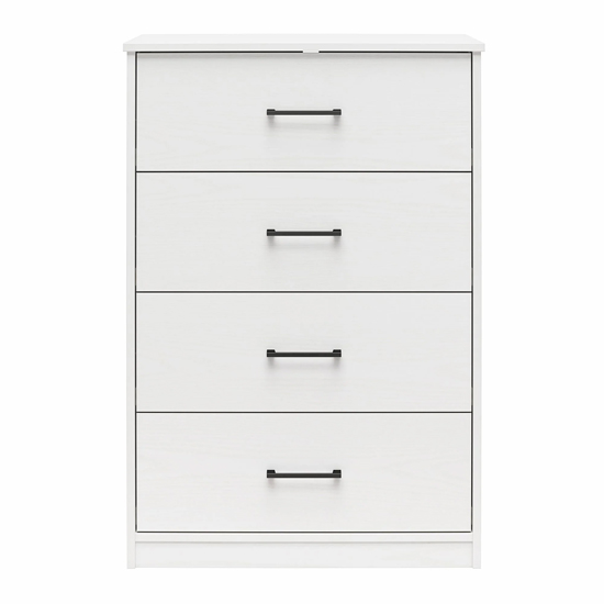Barrie Wooden Chest Of 4 Drawers In White