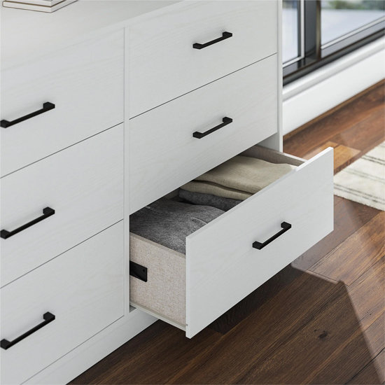 Barrie Wooden Chest Of 6 Drawers In White