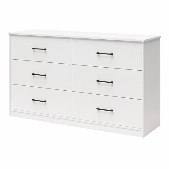 Barrie Wooden Chest Of 6 Drawers In White