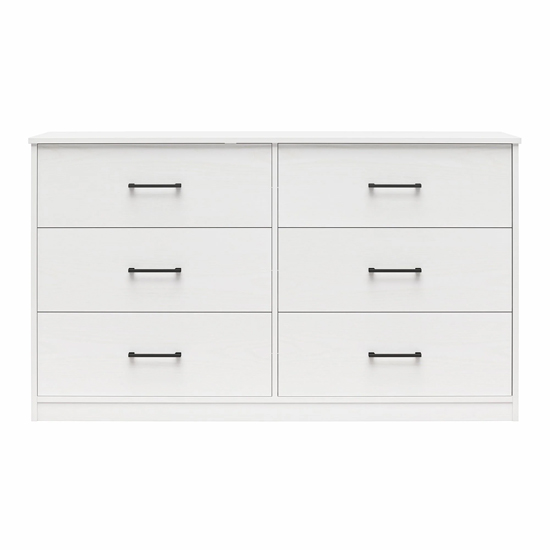 Barrie Wooden Chest Of 6 Drawers In White