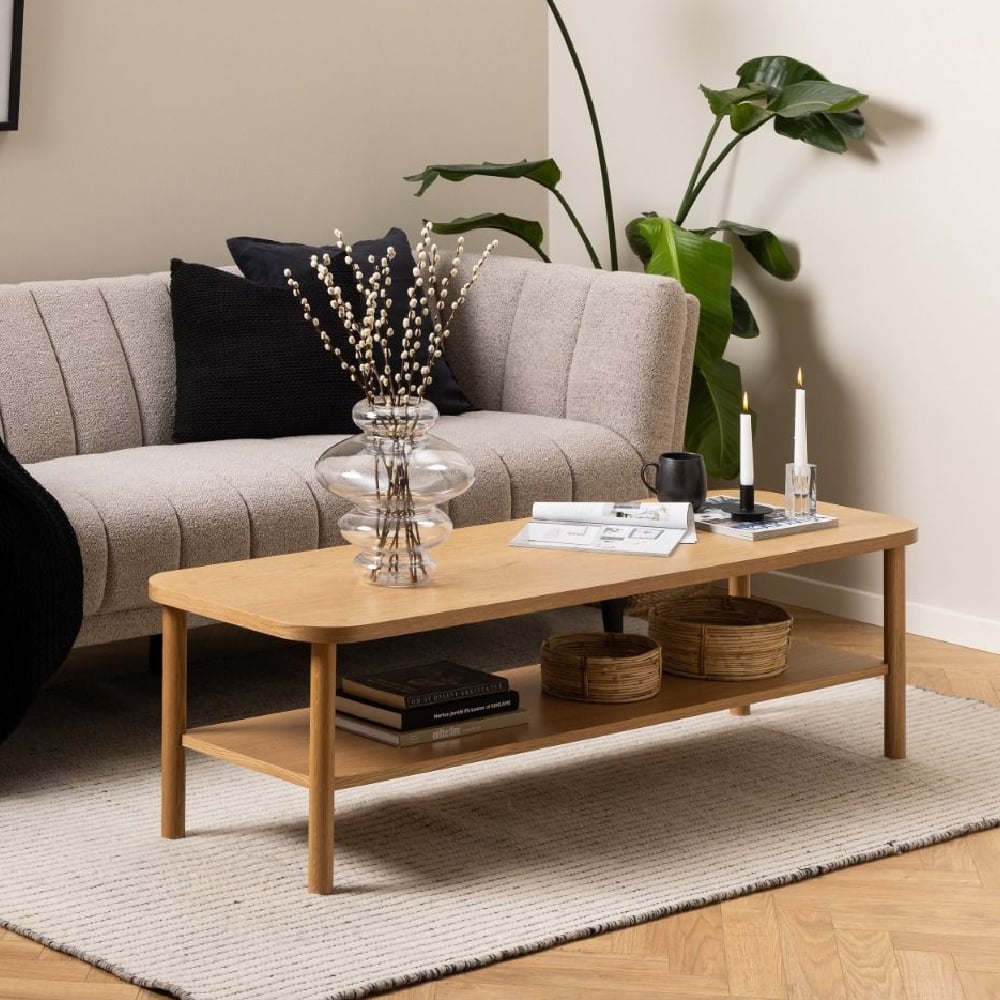 Read more about Barrie wooden coffee table rectangular with undershelf in oak