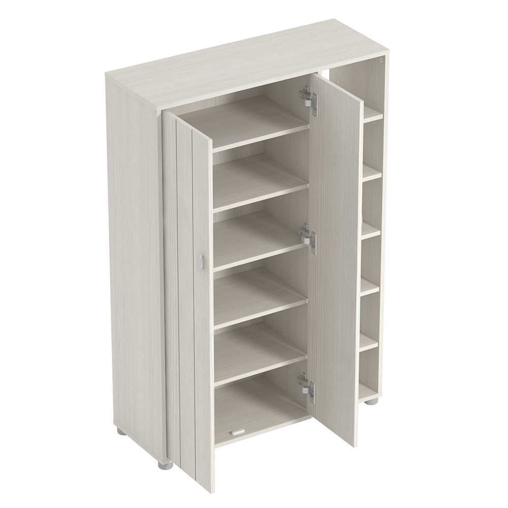 Barrie Wooden Shoe Storage Cabinet With 2 Doors In White