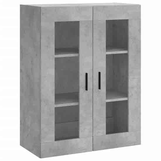 Barrie Wooden Wall Mounted Storage Cabinet In Concrete Grey