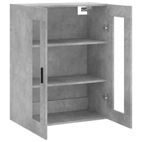 Barrie Wooden Wall Mounted Storage Cabinet In Concrete Grey