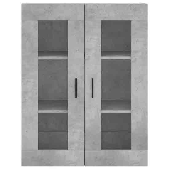 Barrie Wooden Wall Mounted Storage Cabinet In Concrete Grey