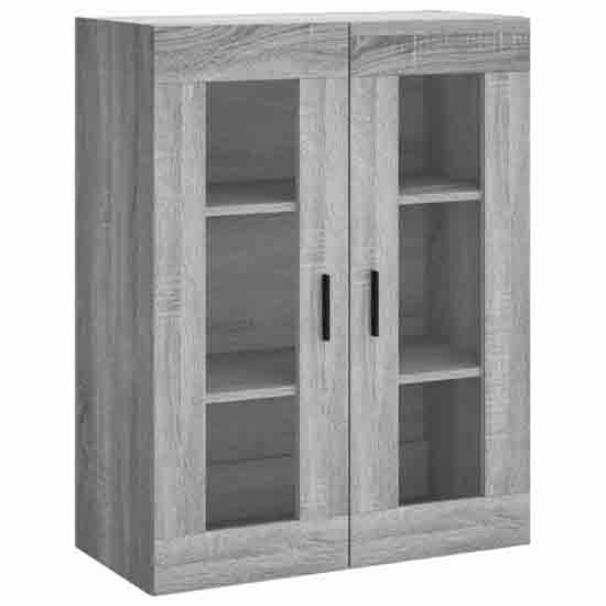 Barrie Wooden Wall Mounted Storage Cabinet In Grey Sonoma
